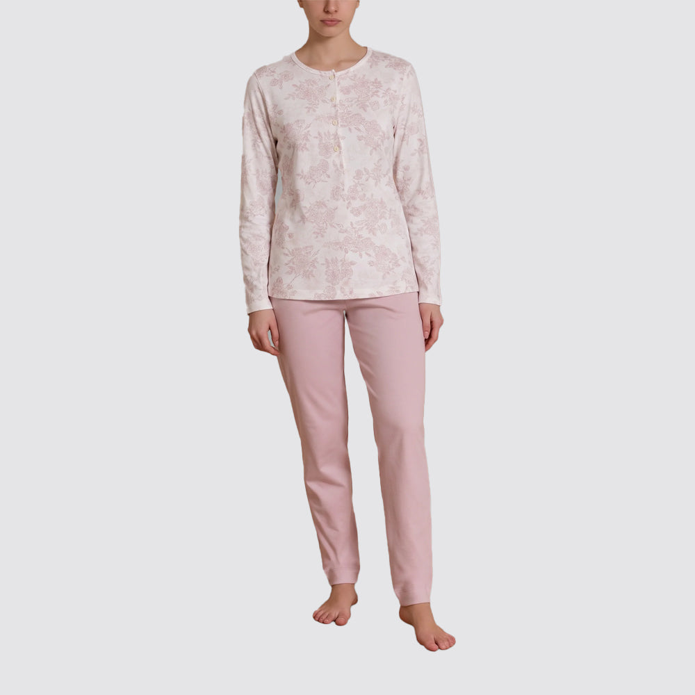 Pigiama donna ragno serafino in caldo cotone interlock