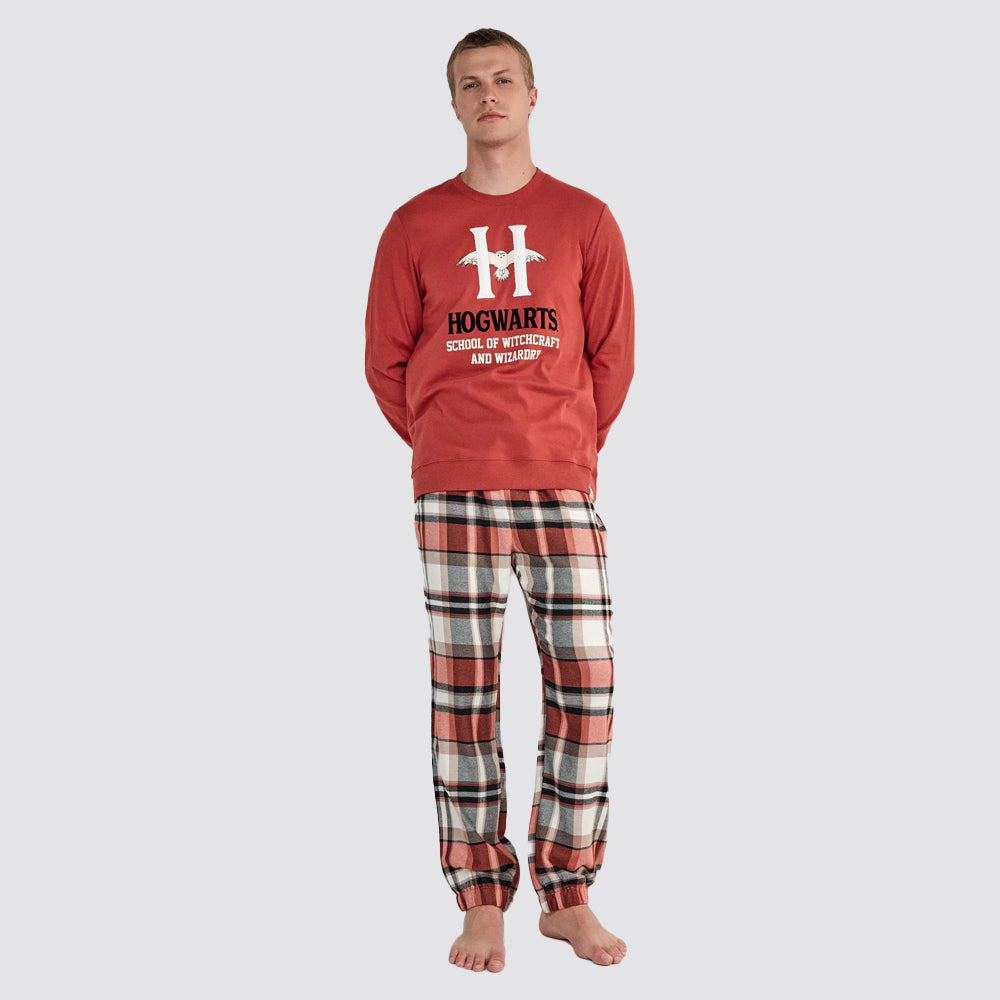Pigiama uomo gisela harry potter con pantaloni tartan