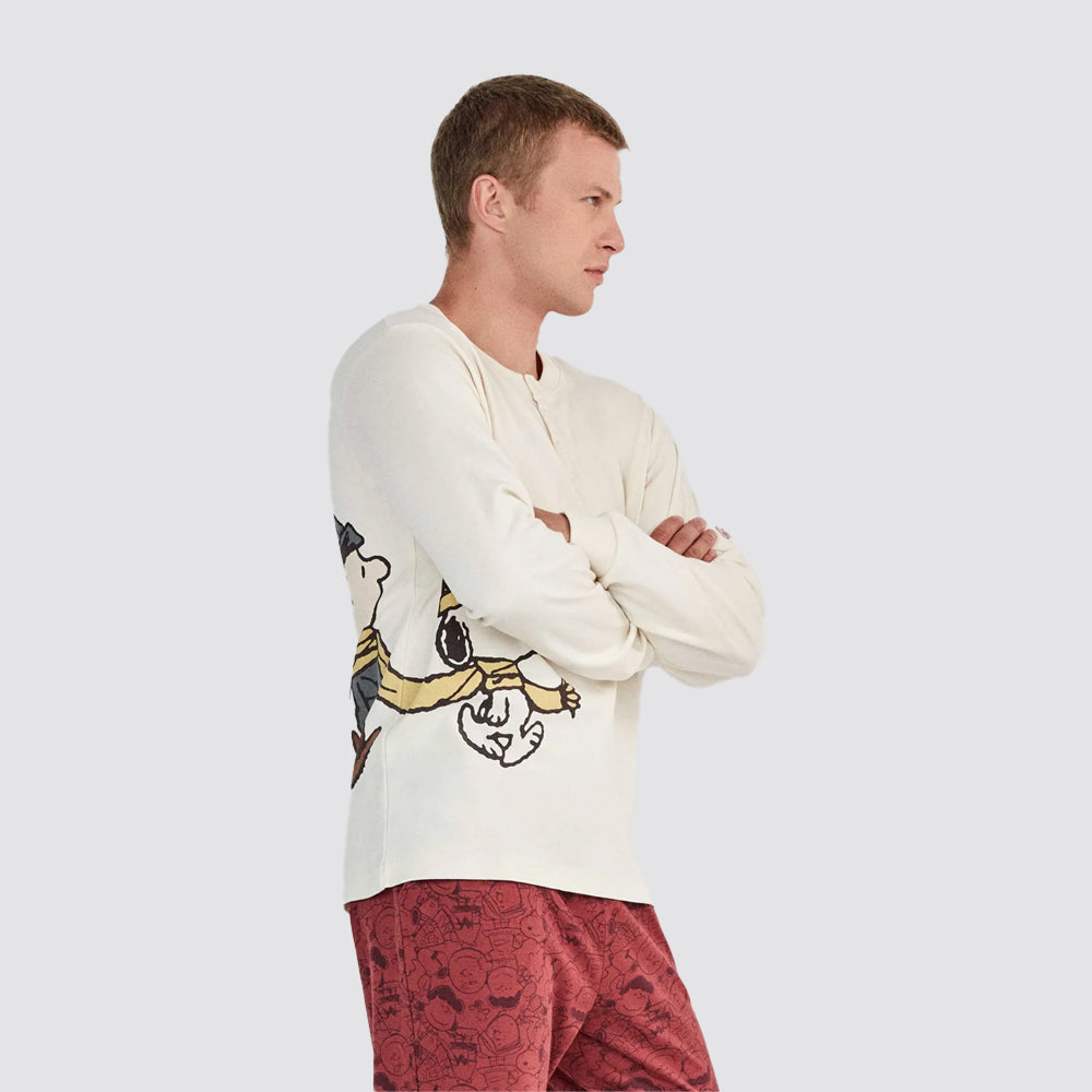 Pigiama uomo gisela snoopy in cotone interlock