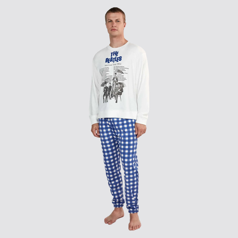 Pigiama uomo gisela the beatles con righe