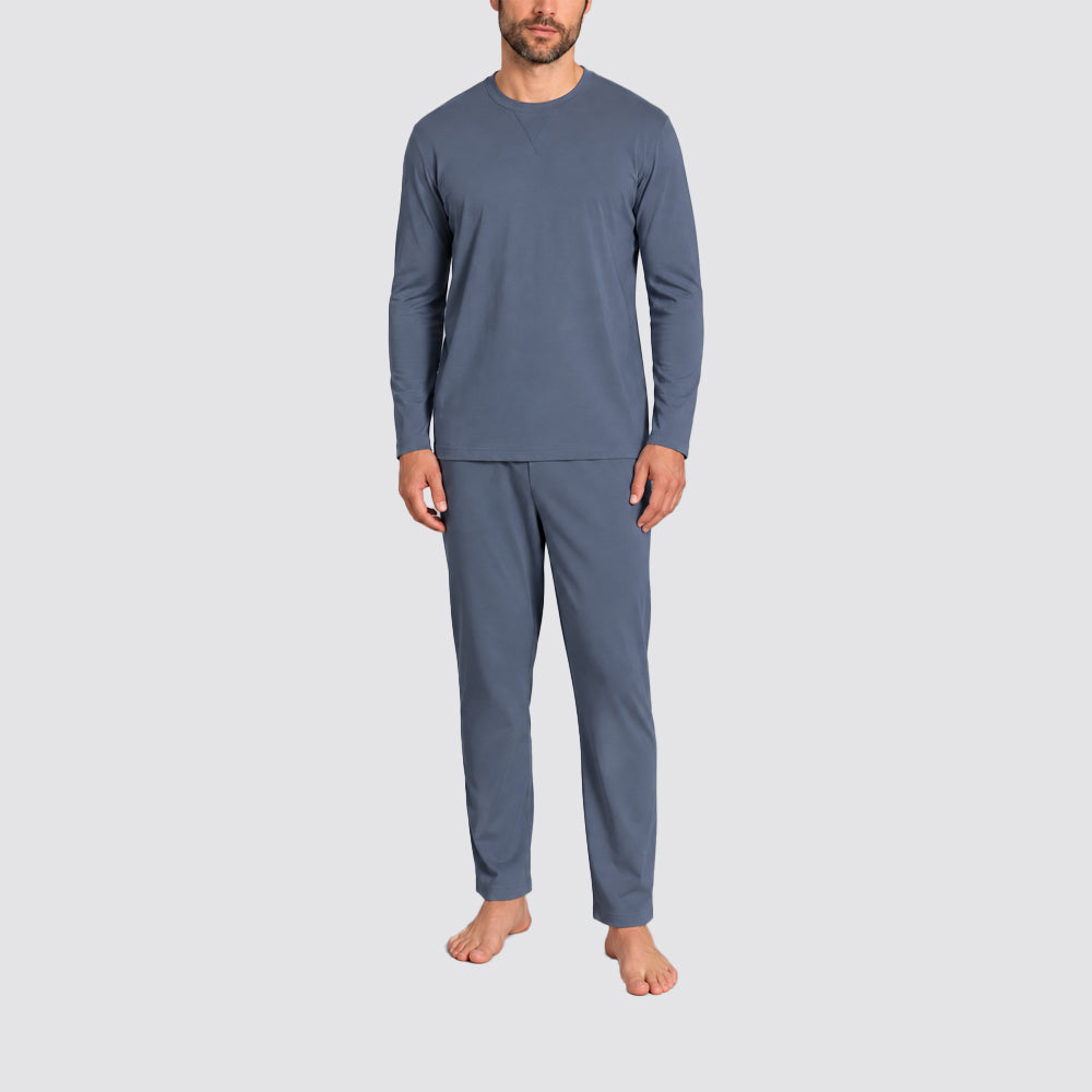 Pigiama uomo ragno lungo in jersey double peach girocollo