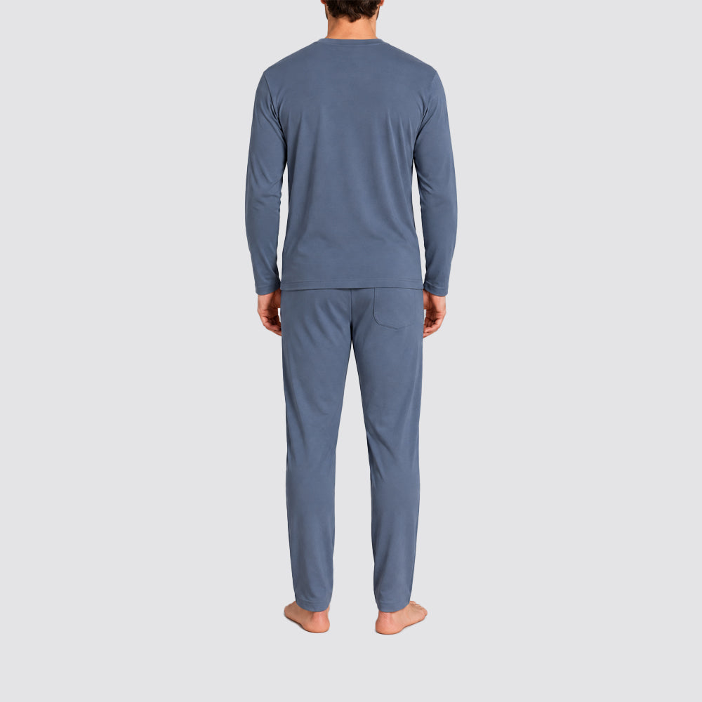 Pigiama uomo ragno lungo in jersey double peach girocollo