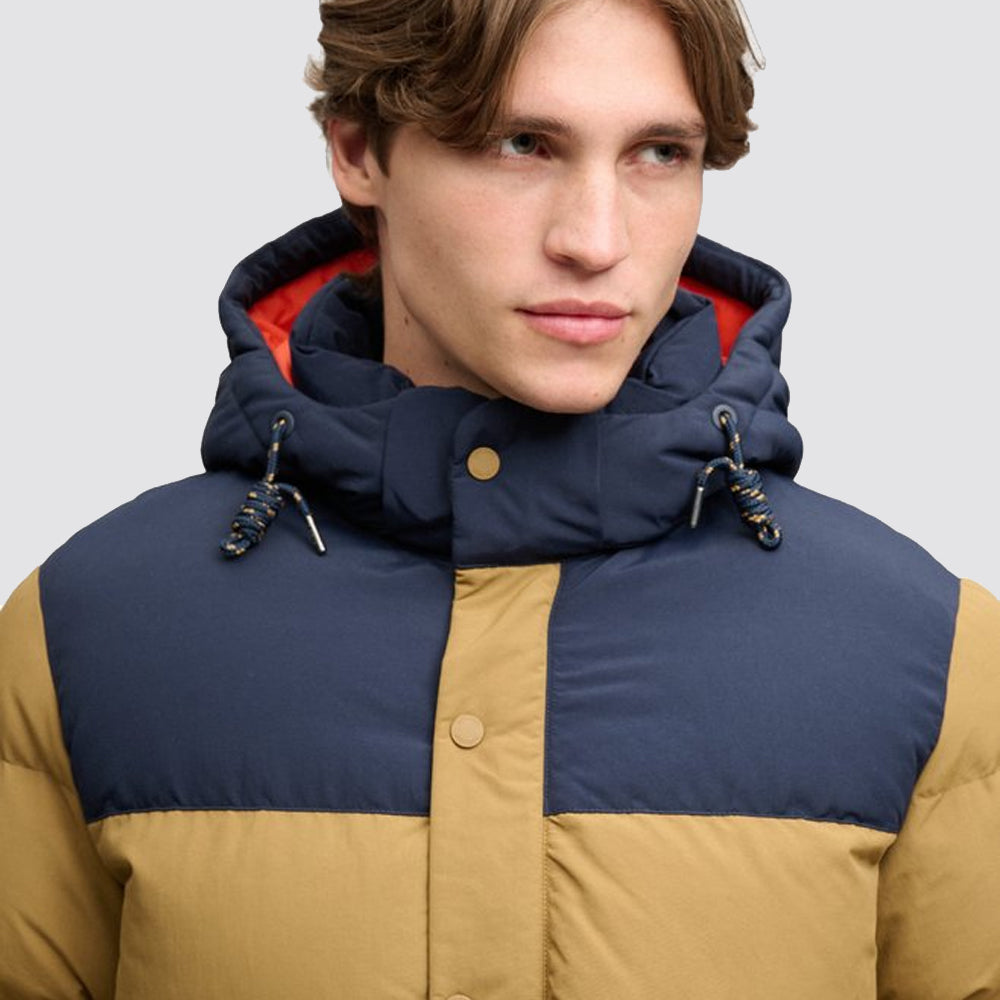 Piumino everest colour block superdry uomo con cappuccio