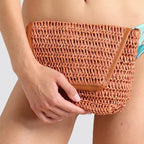 Pochette donna carta paglia con clip