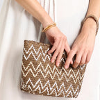 Pochette donna zig zag con zip