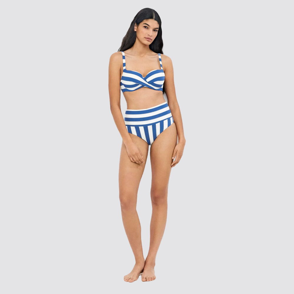 Reggiseno bikini contenitivo da donna a righe