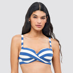 Reggiseno bikini contenitivo da donna a righe