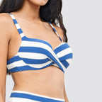 Reggiseno bikini contenitivo da donna a righe
