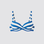 Reggiseno bikini contenitivo da donna a righe