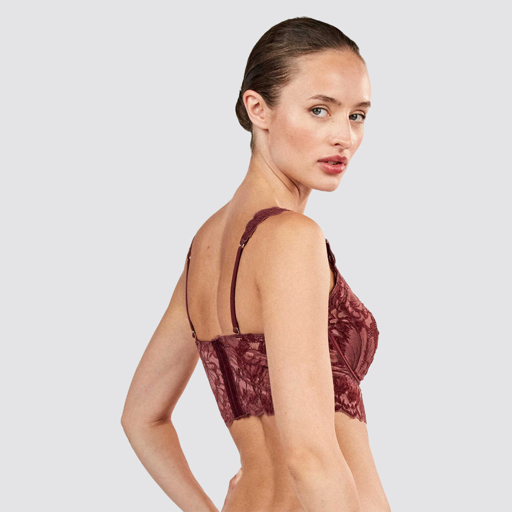 Reggiseno bralette gisela in pizzo di velluto