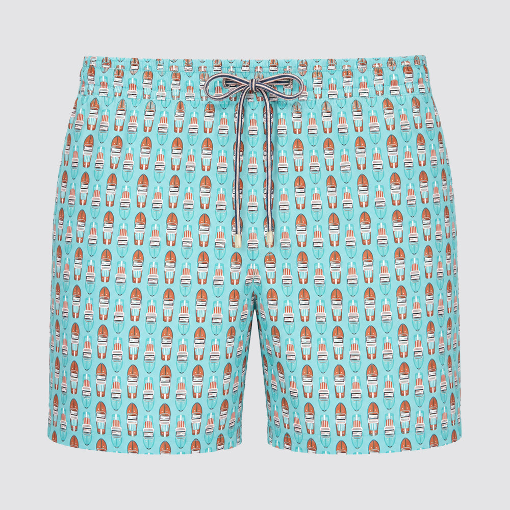 Short uomo mare stampa barca