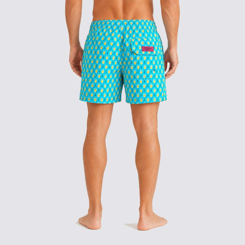 Short uomo mare stampa gin tonic