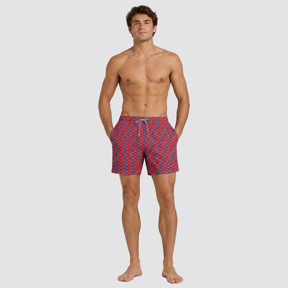 Short uomo mare stampa polipo