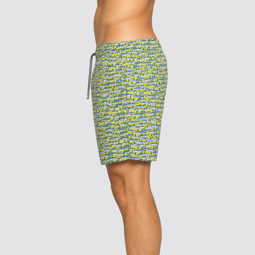 Short uomo mare stampa sardine