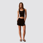 Shorts donna cotone vita elasticizzata