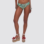 Slip bikini donna con laccetti e stampa paisley