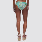 Slip bikini donna con laccetti e stampa paisley