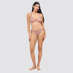 Slip bikini donna con lacci laterali fantasia