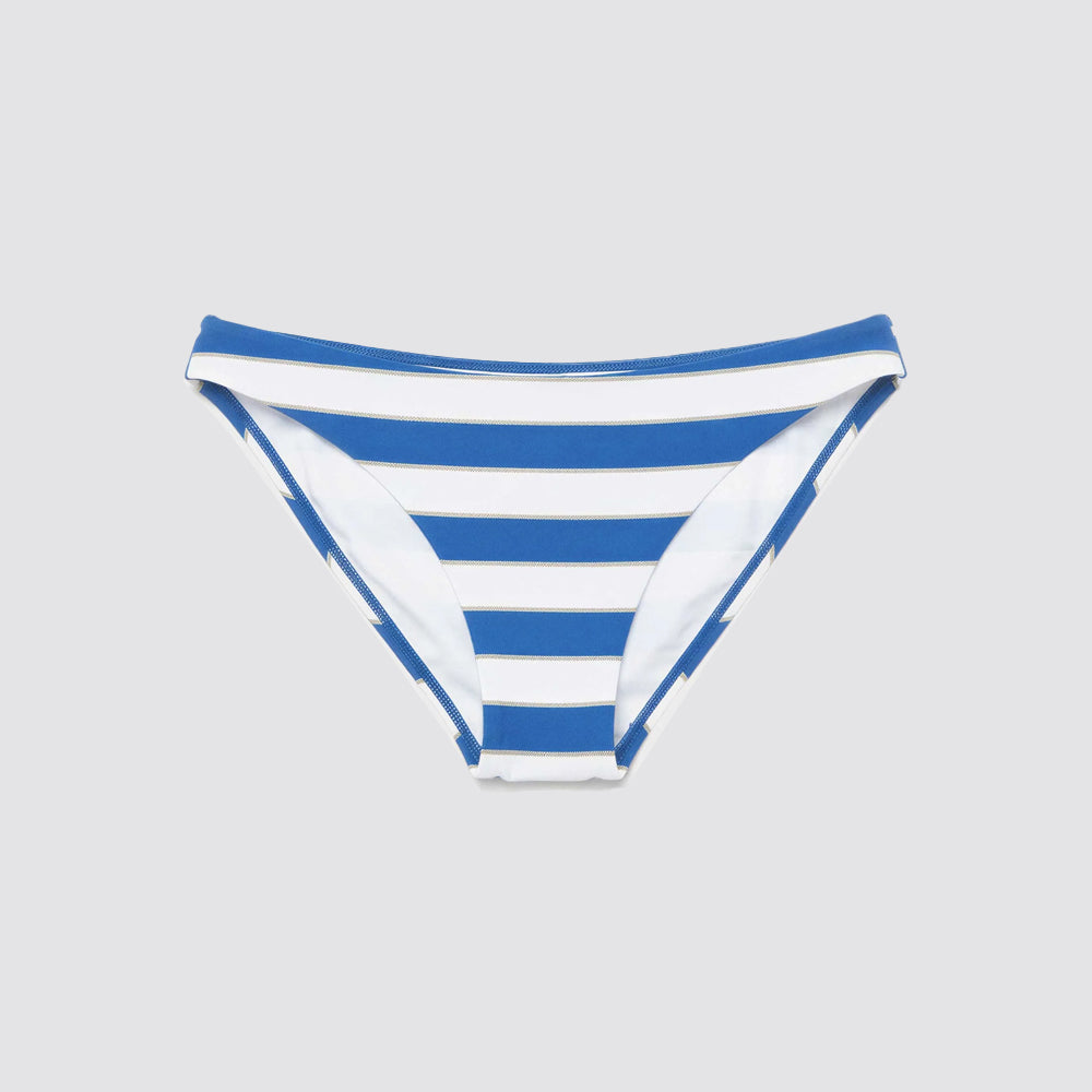 Slip bikini donna modello alto a righe