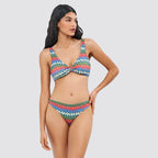 Slip bikini donna modello brasiliano fantasia