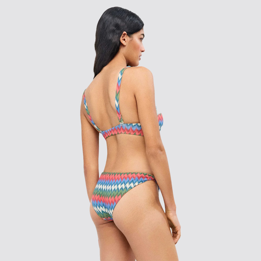 Slip bikini donna modello brasiliano fantasia