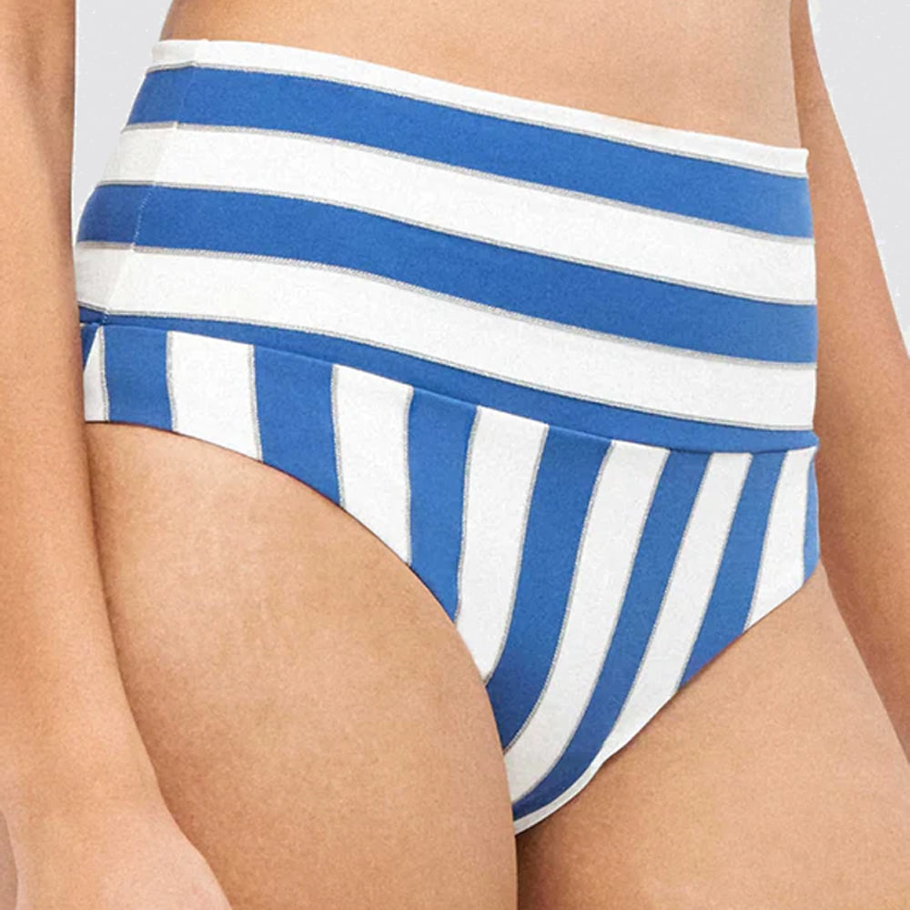 Slip bikini donna multiposizione a righe