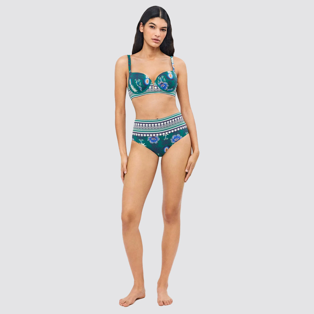 Slip bikini donna multiposizione fantasia