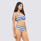 Slip bikini donna sgambato a righe