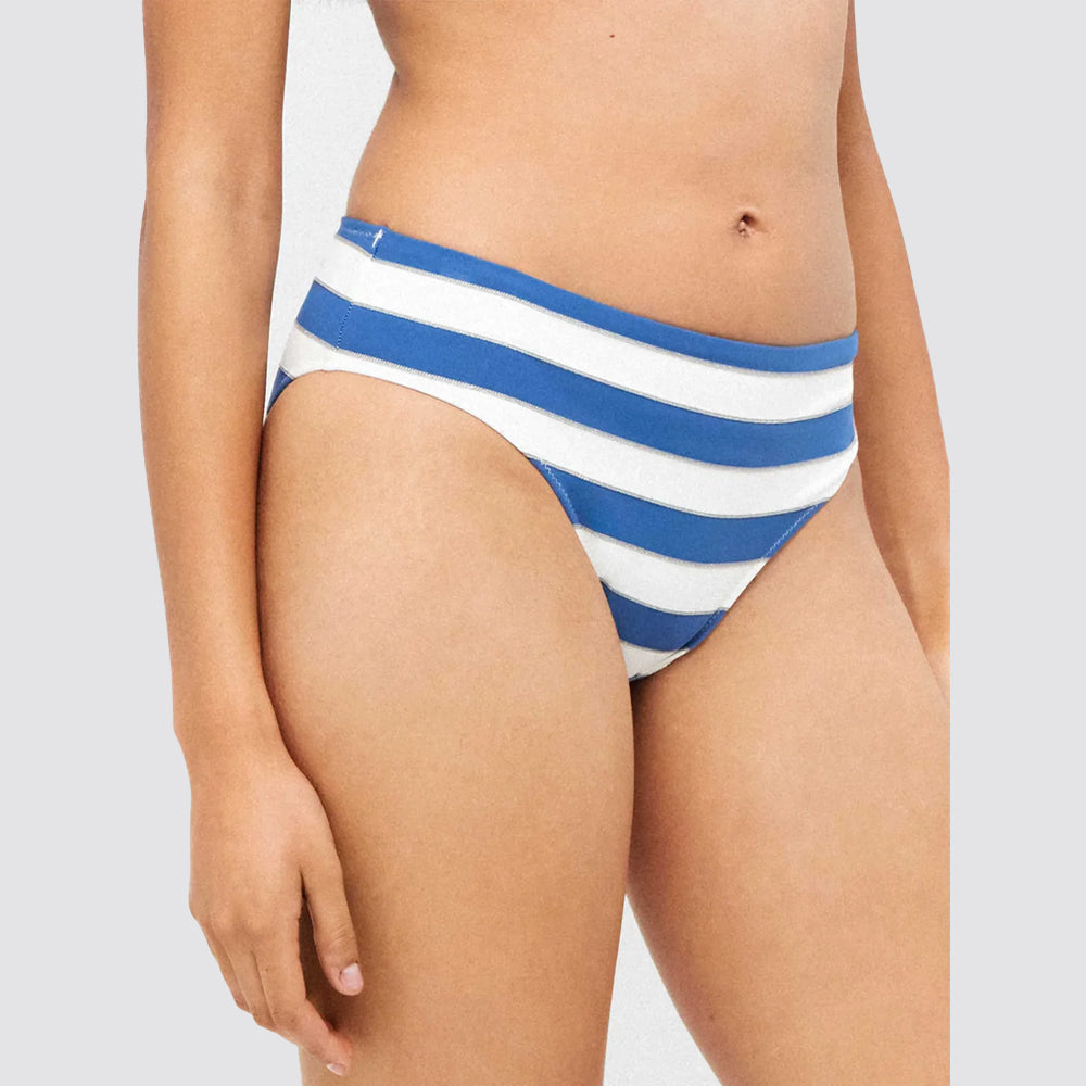 Slip bikini donna sgambato a righe