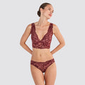 Slip donna gisela classico in pizzo di velluto