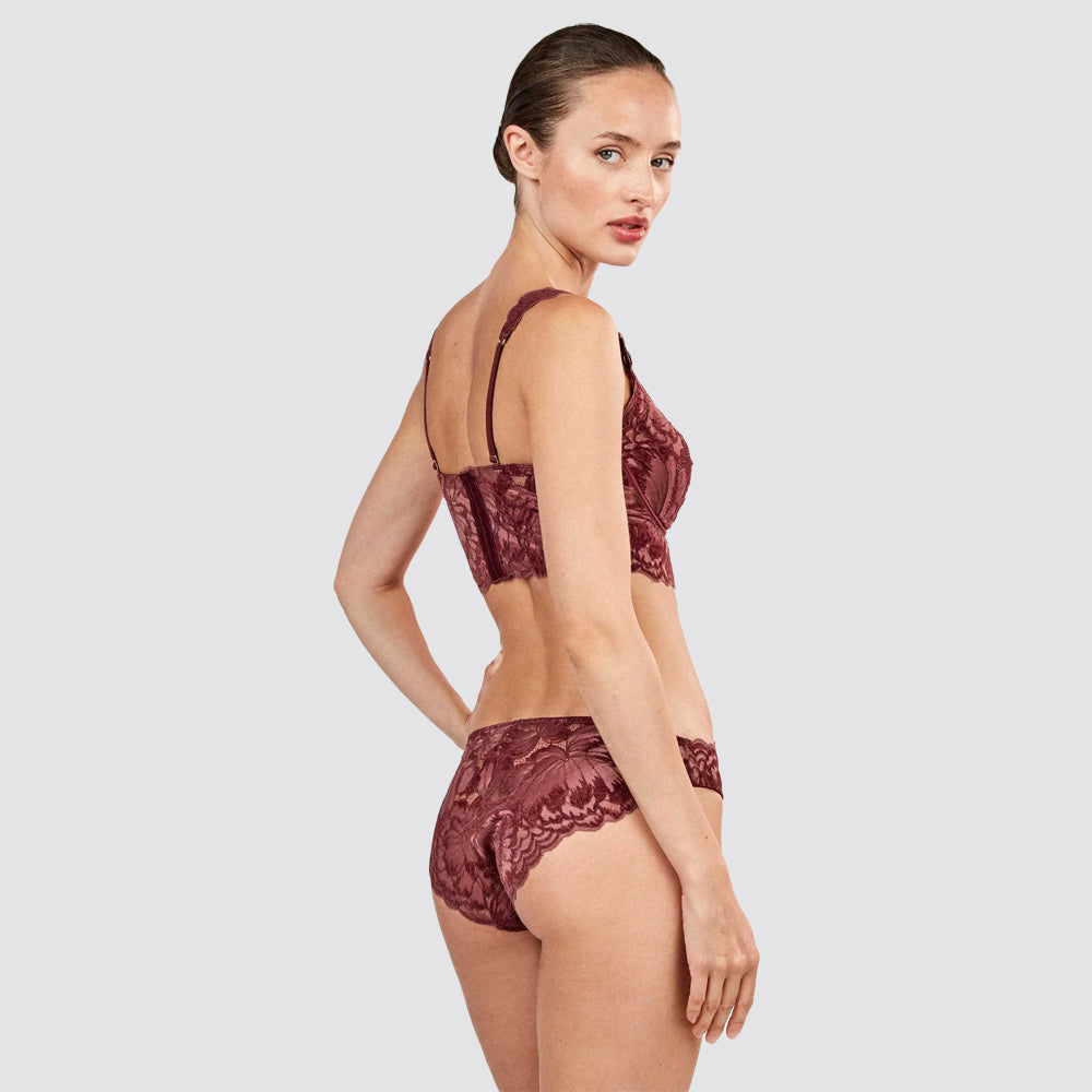 Slip donna gisela classico in pizzo di velluto