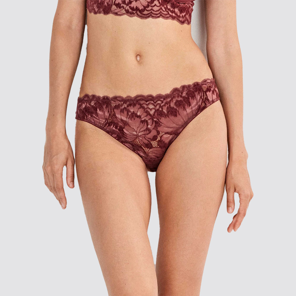 Slip donna gisela classico in pizzo di velluto