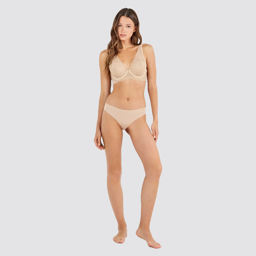 Slip donna gisela microfibra e pizzo taglio laser