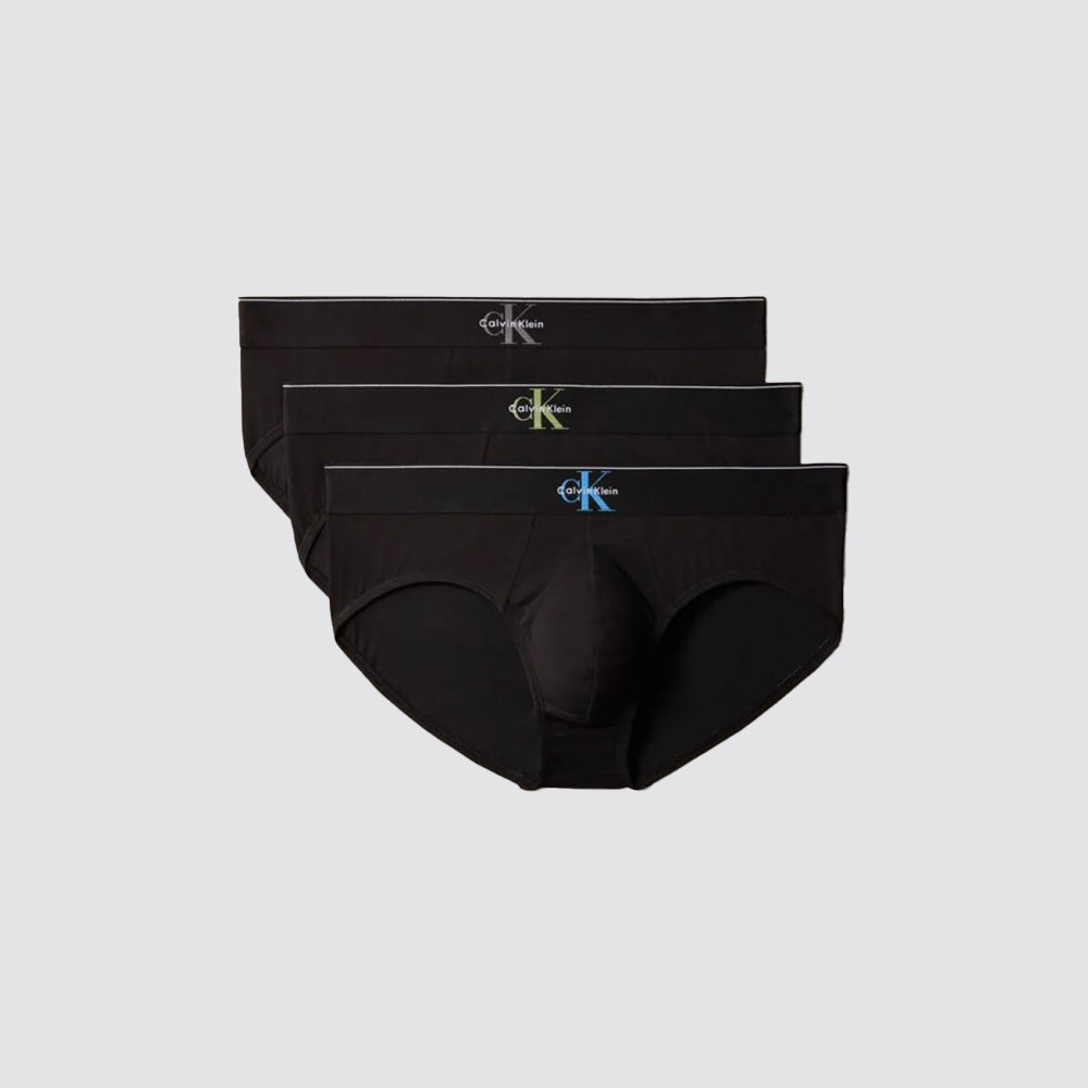 Slip uomo calvin klein graphic monogram cotton stretch 3pack