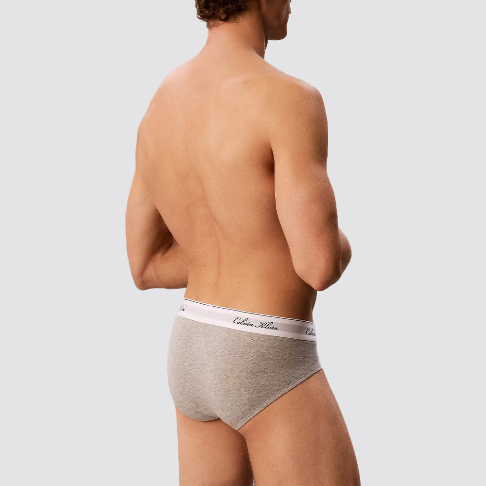 Slip uomo calvin klein icon cotton stretch script 3 pack