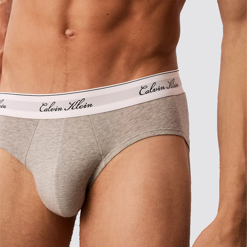 Slip uomo calvin klein icon cotton stretch script 3 pack