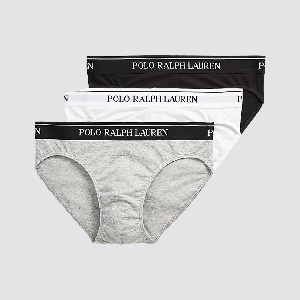 Slip uomo confezione 3 pezzi vita bassa elastico logato