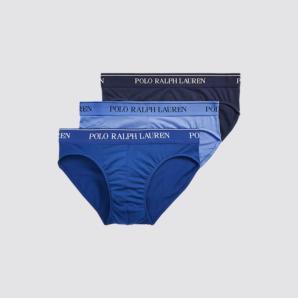 Slip uomo confezione 3 pezzi vita bassa elastico logato