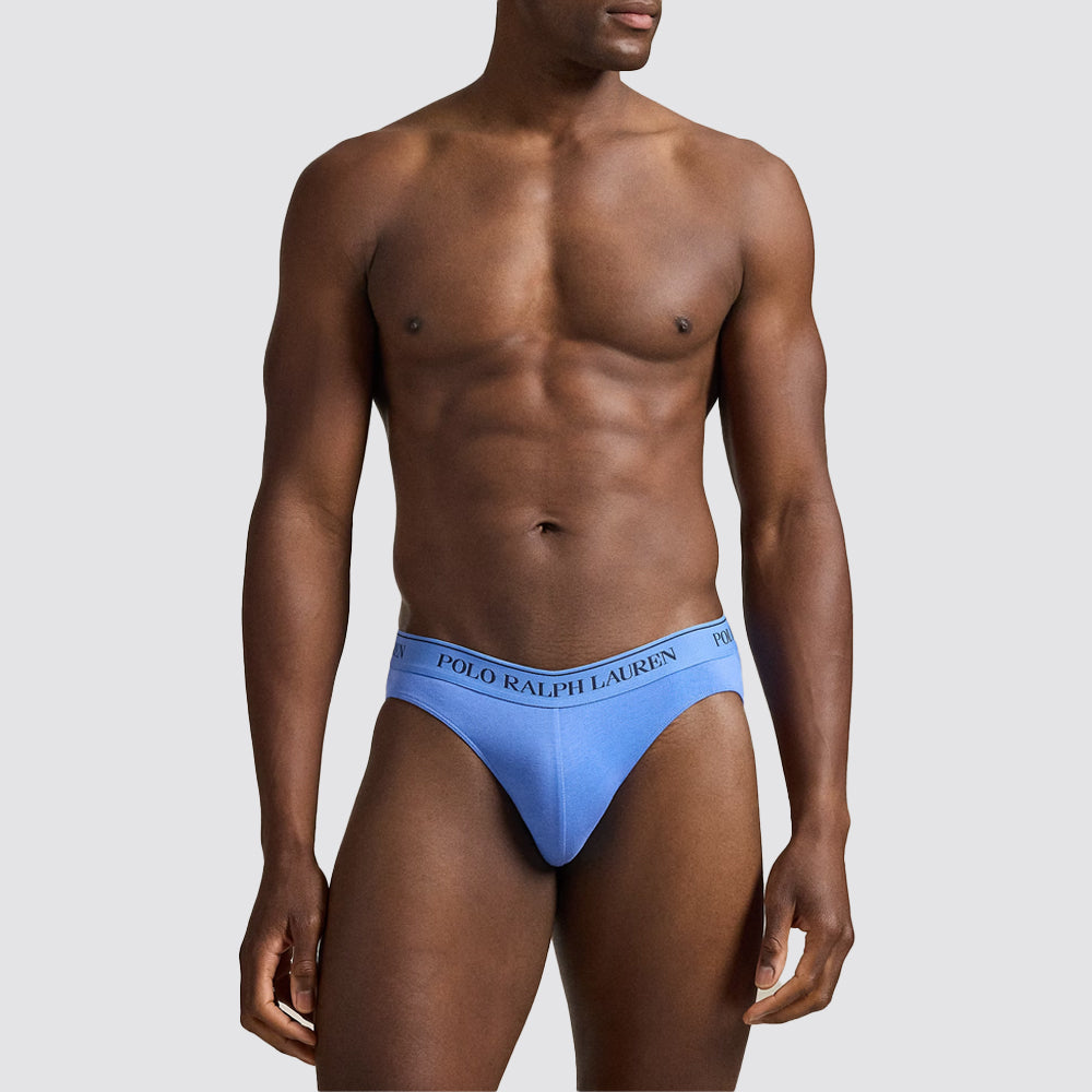Slip uomo confezione 3 pezzi vita bassa elastico logato