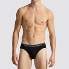 Slip uomo confezione 3 pezzi vita bassa elastico logato