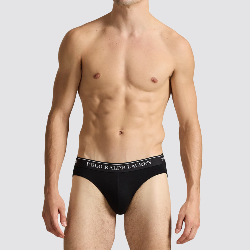 Slip uomo confezione 3 pezzi vita bassa elastico logato