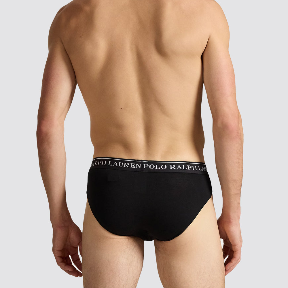 Slip uomo confezione 3 pezzi vita bassa elastico logato