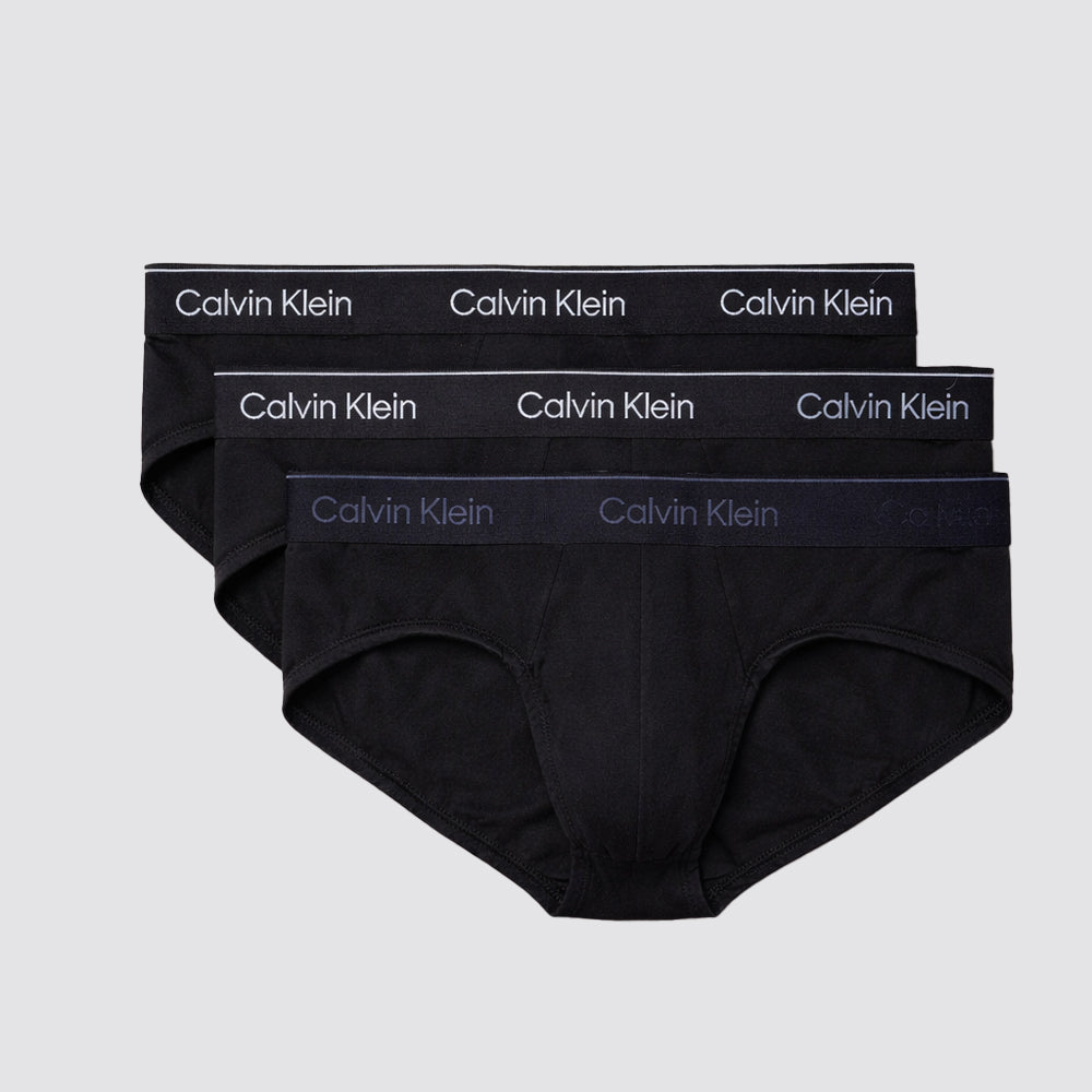 Slip uomo hip brief 3 pezzi cotone elasticizzato