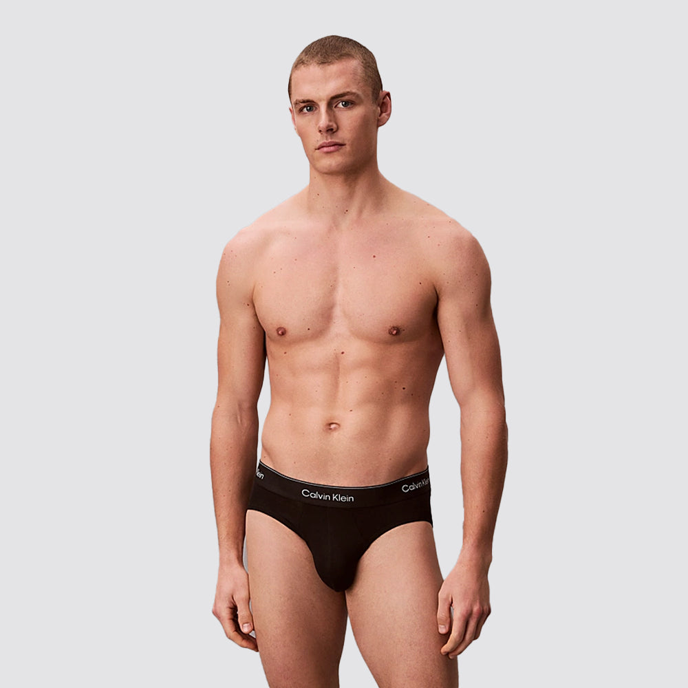 Slip uomo hip brief 3 pezzi cotone elasticizzato