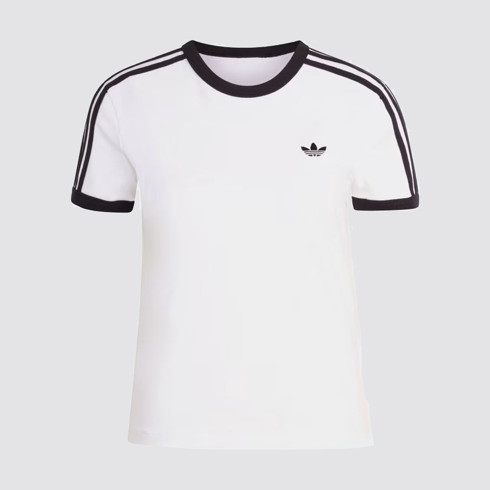 T-shirt donna 3 strisce slim fit girocollo