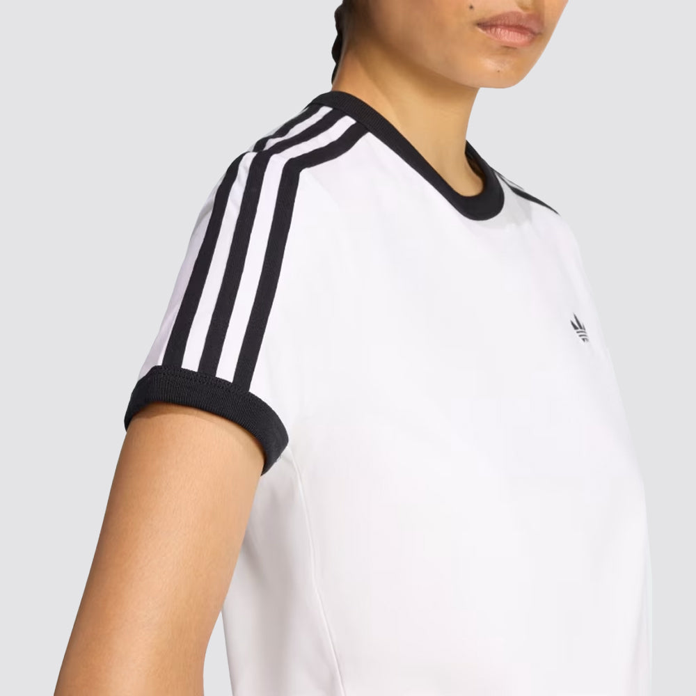 T-shirt donna 3 strisce slim fit girocollo