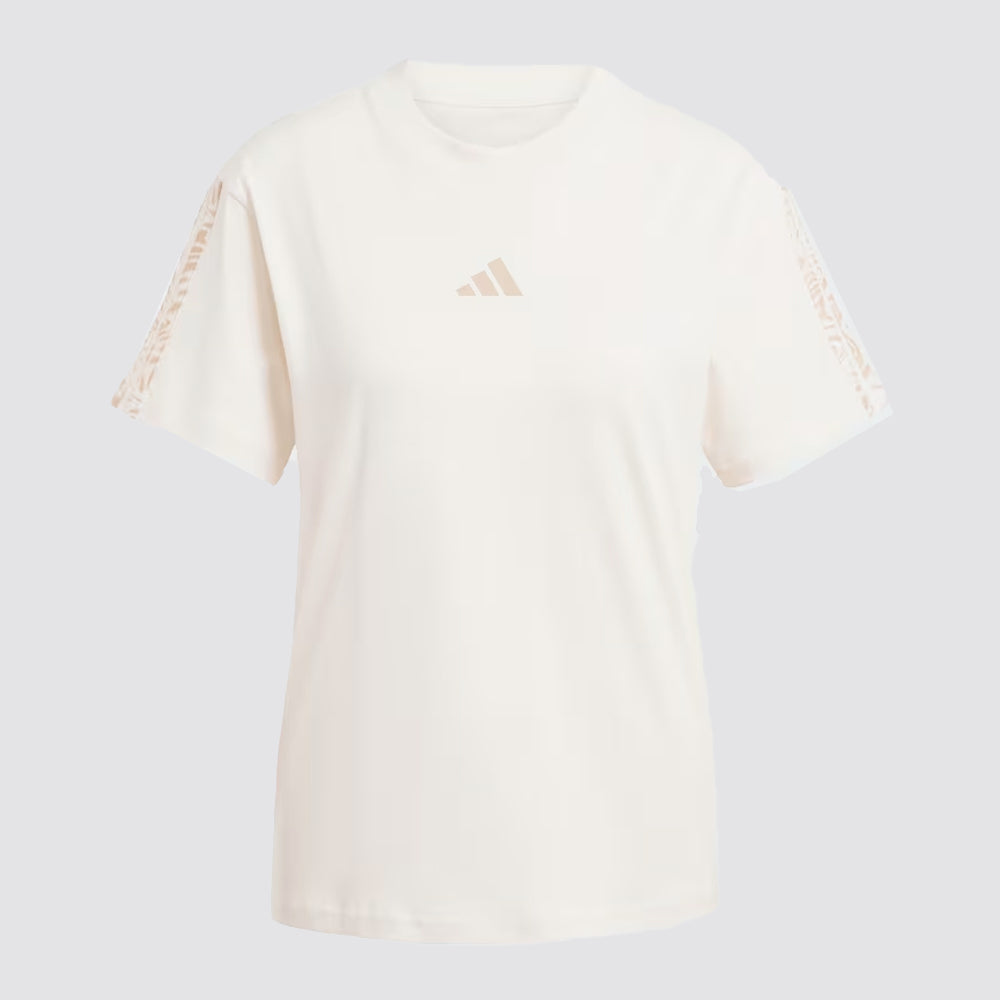 T-shirt donna con stampa animalier essentials
