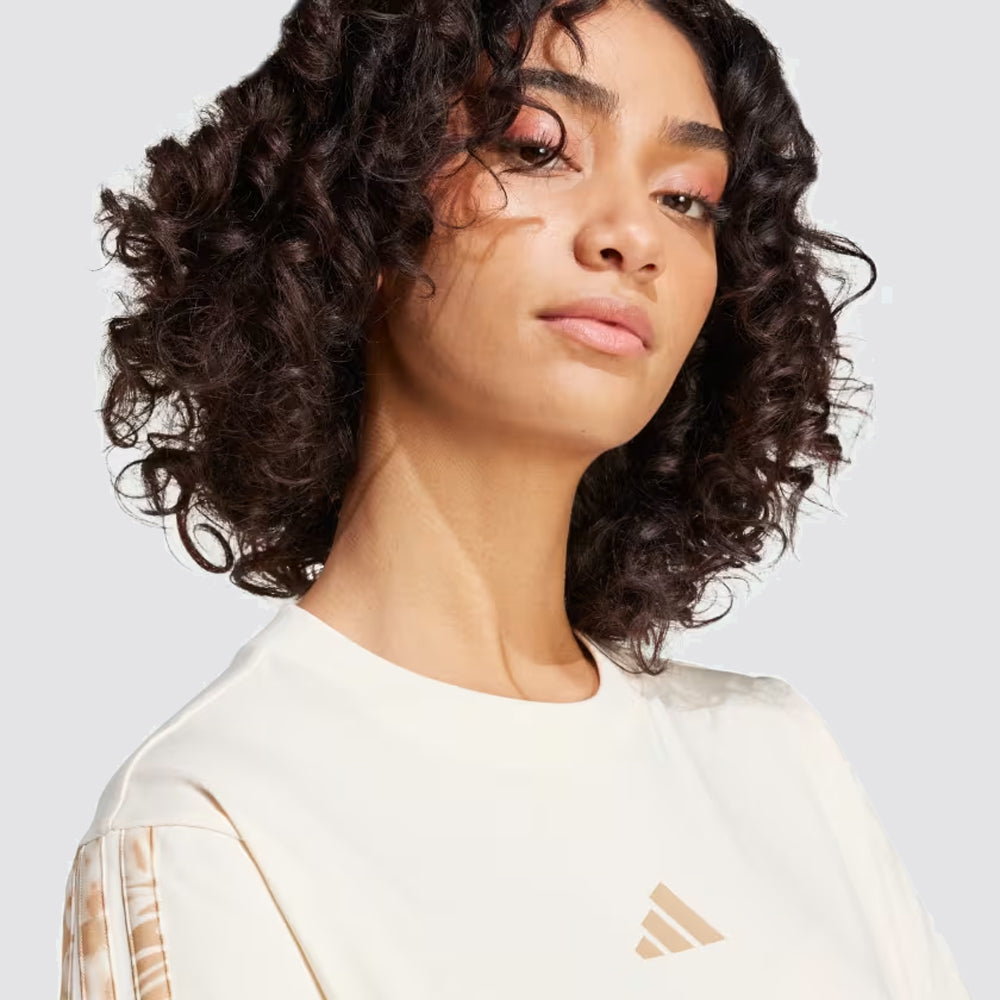 T-shirt donna con stampa animalier essentials