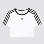 T-shirt donna costine 3 strisce girocollo
