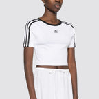 T-shirt donna costine 3 strisce girocollo